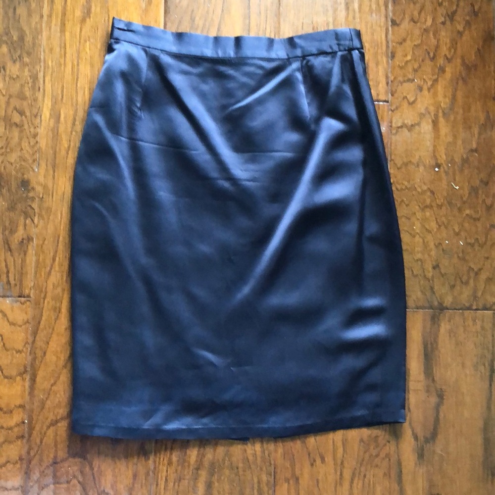 Satin mid length skirt